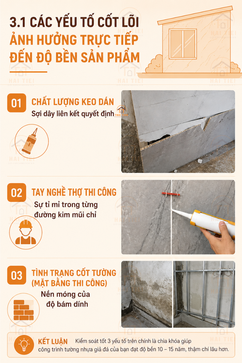 C&aacute;c yếu tố ảnh hưởng đến chất lượng của tấm ốp giả v&acirc;n đ&aacute;