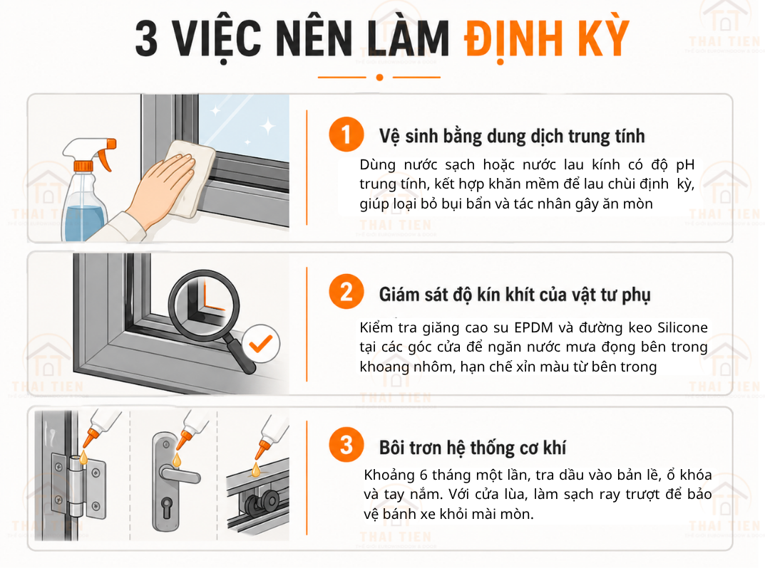 c&aacute;c việc n&ecirc;n l&agrave;m để giữ cửa lu&ocirc;n mới