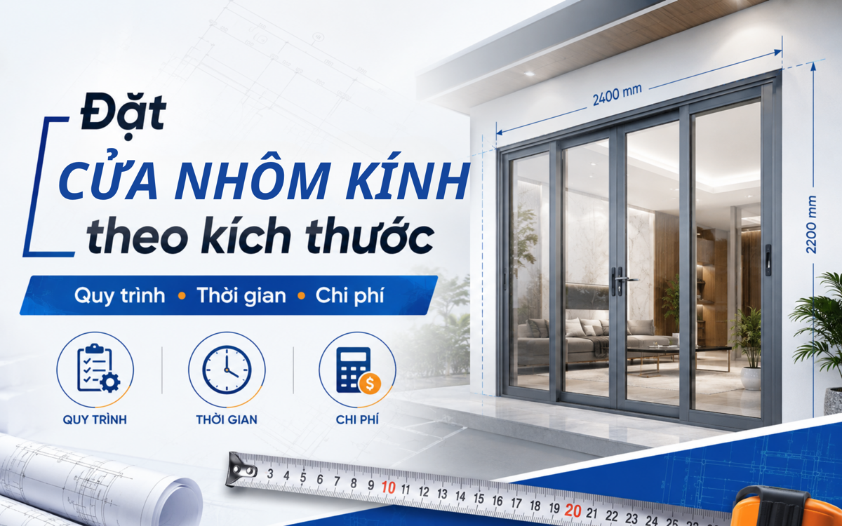 Đặt cửa nhôm kính theo kích thước: Quy Trình, thời gian, chi phí?
