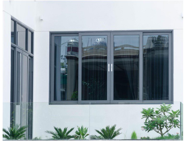Cửa sổ nhôm kính mở lùa 4 cánh