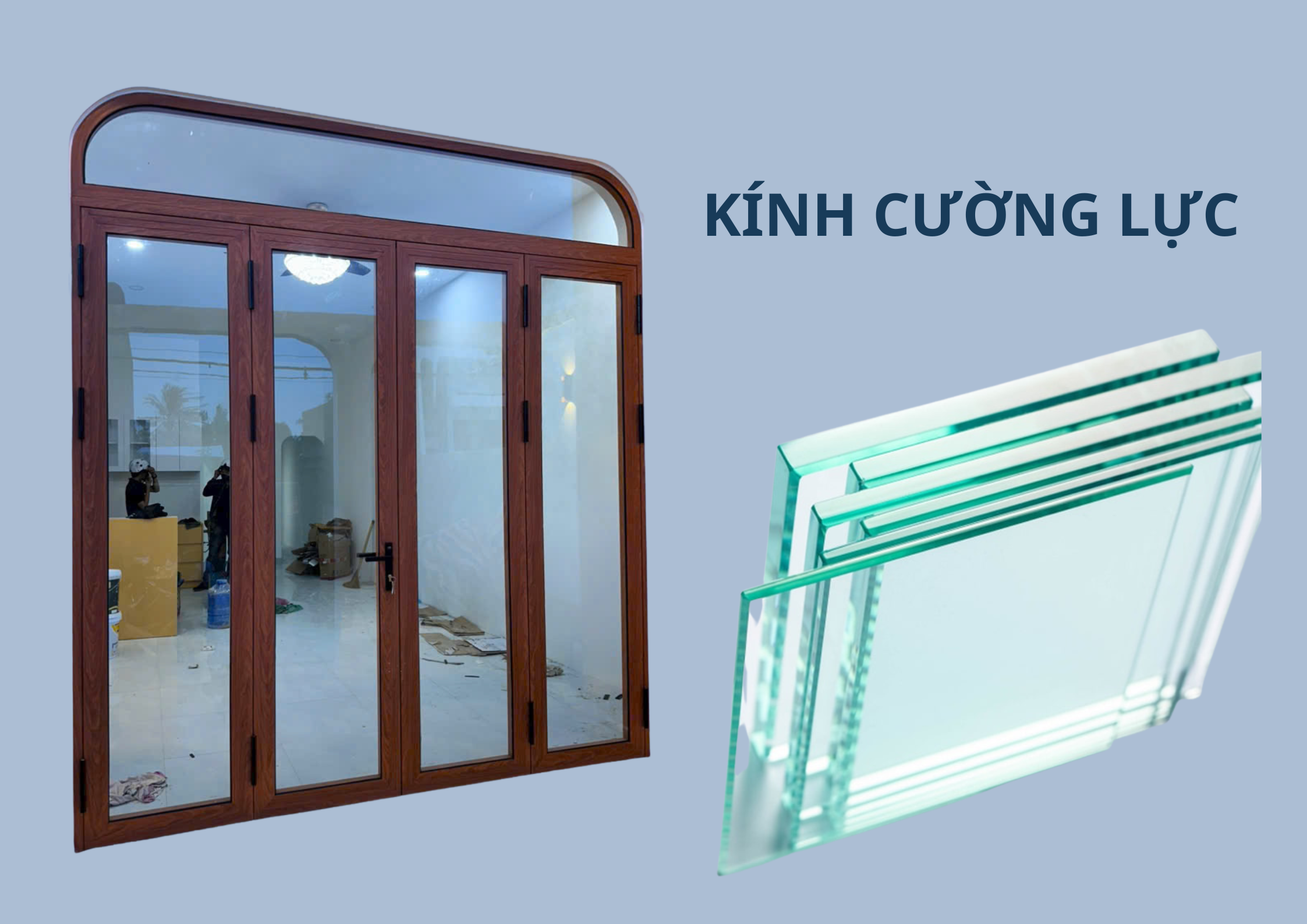K&iacute;nh cường lực - Cửa nh&ocirc;m k&iacute;nh