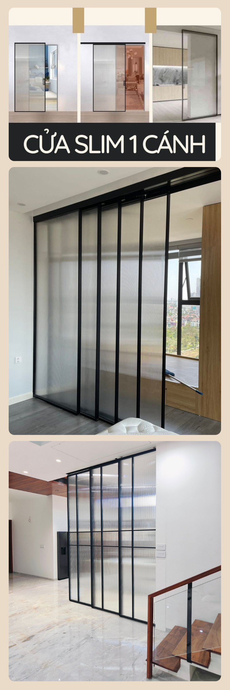 Cửa nh&ocirc;m k&iacute;nh slim
