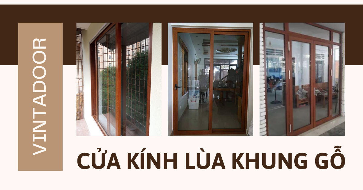 Cửa nh&ocirc;m k&iacute;nh giả gỗ