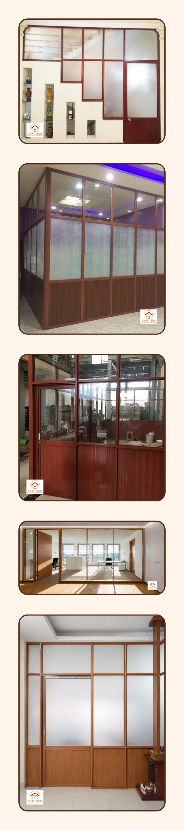 Cửa nh&ocirc;m k&iacute;nh giả gỗ