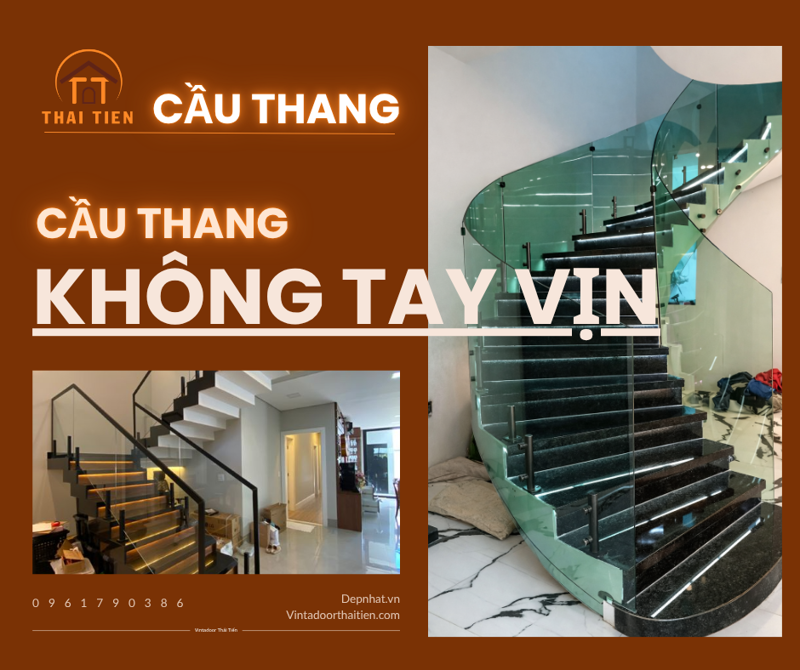 Cầu thang không tay vịn