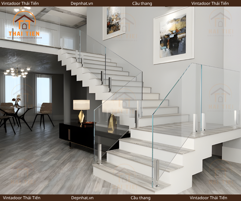 Cầu thang không tay vịn