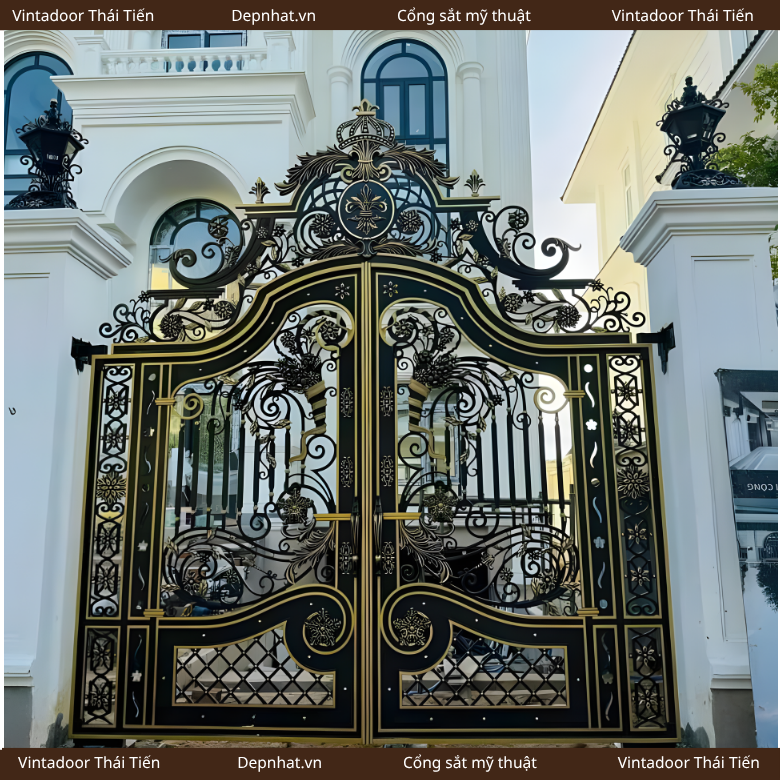 Cổng sắt mỹ thuật Vintadoor Thái Tiến