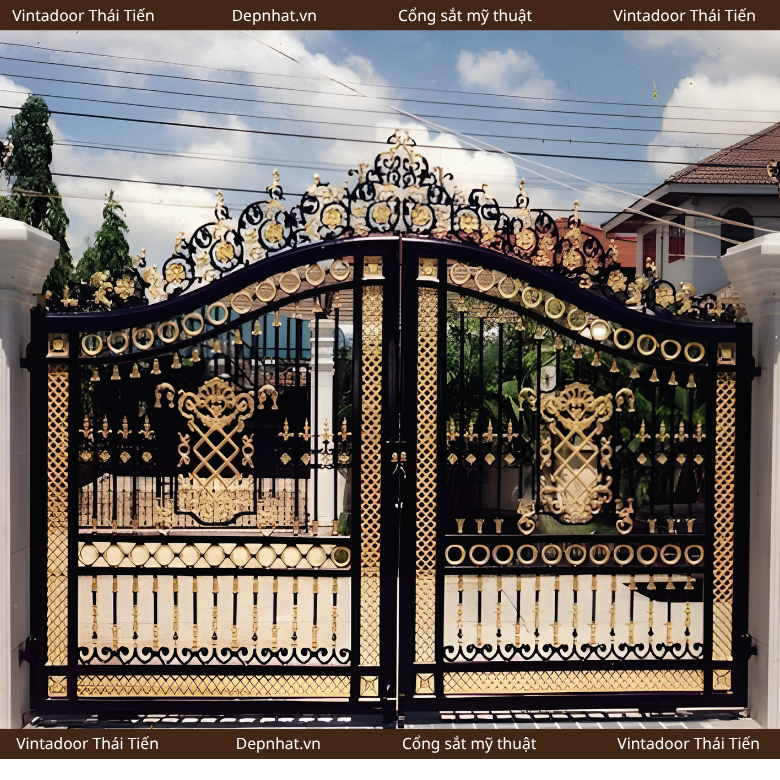 Cổng sắt mỹ thuật Vintadoor Thái Tiến