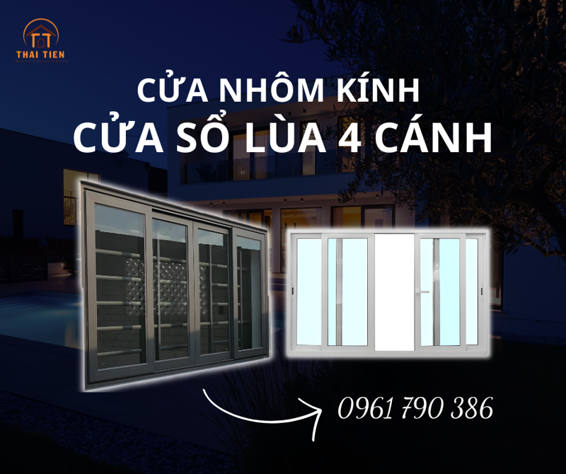 Cửa sổ lùa 4 cánh