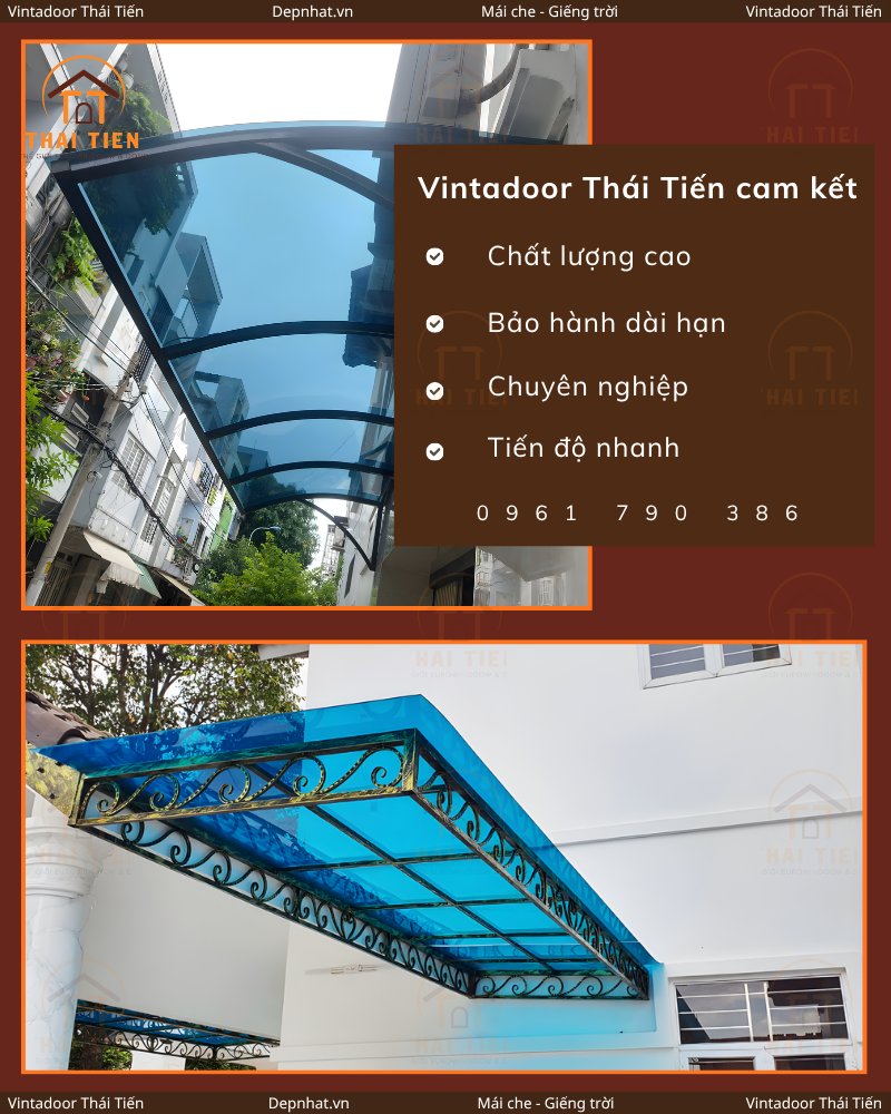 Mái che sân hông Vintadoor Thái Tiến