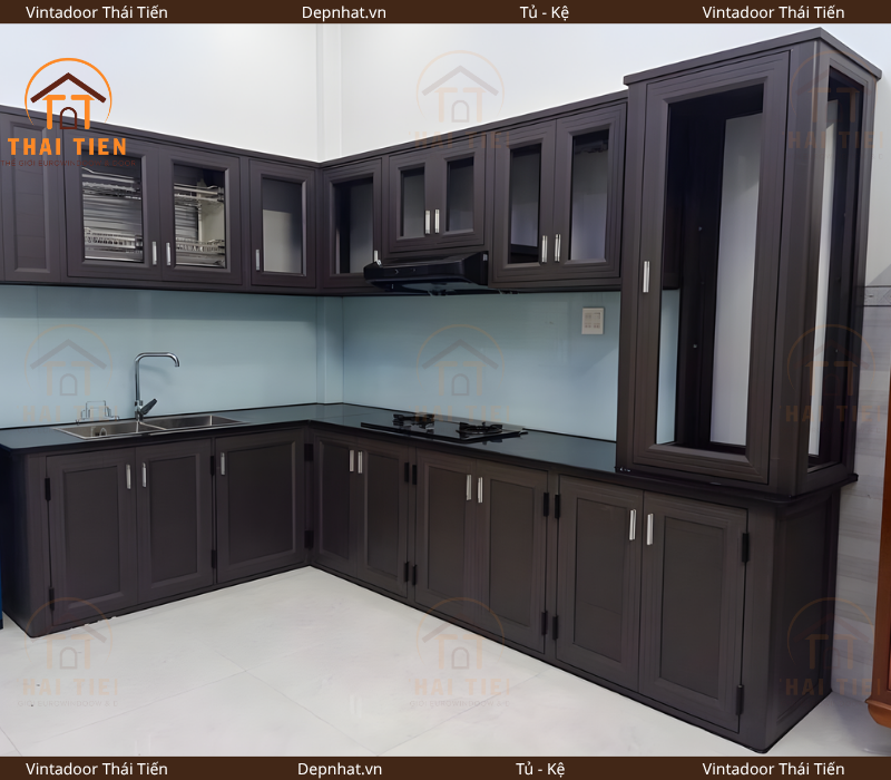 Tủ bếp nhôm Xingfa cao cấp Vintadoor Thái Tiến