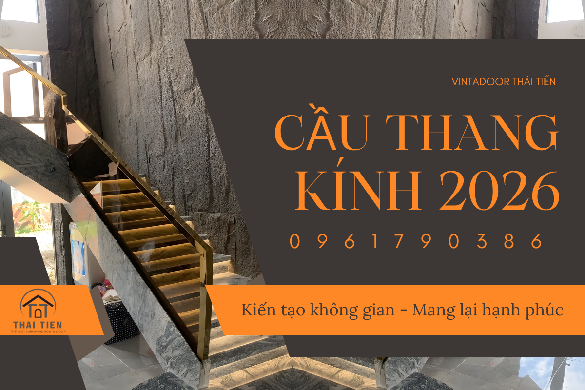 Cầu thang hiện đại sang trọng Vintadoor Thái Tiến