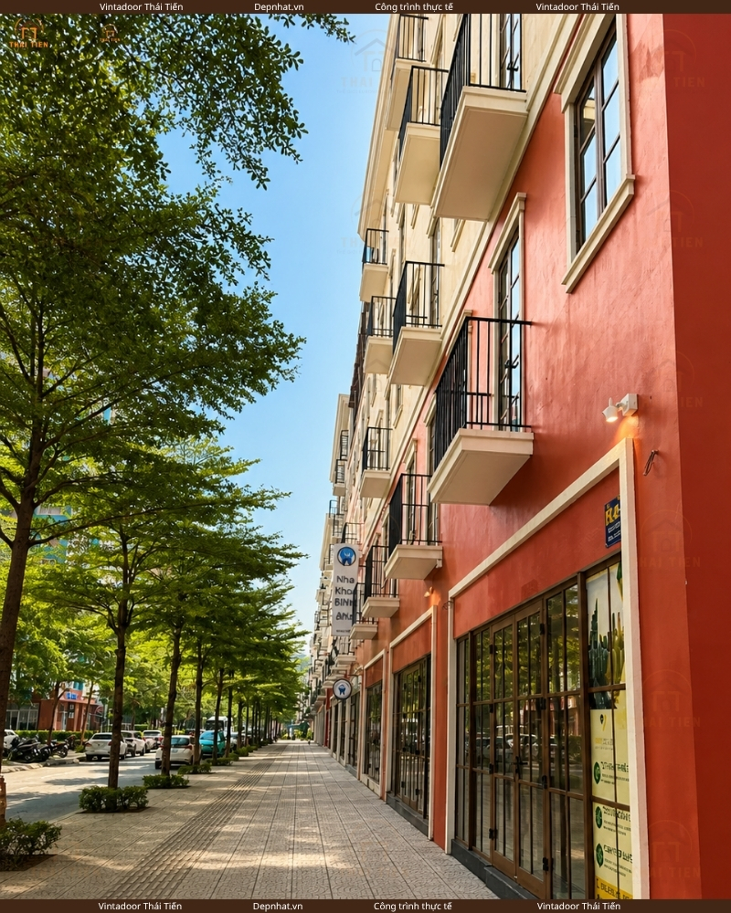 Vintadoor Thái Tiến lắp đặt cửa nhôm kính tại công trường Sun Grand City Phú Quốc