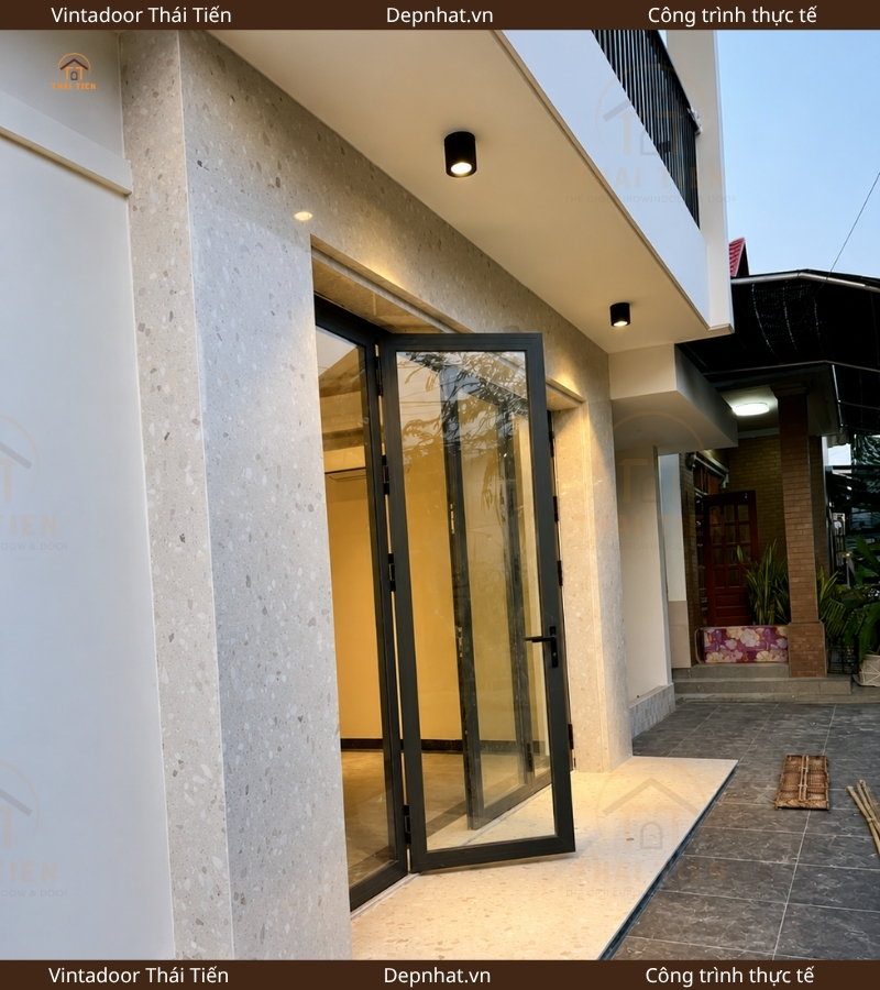 Cửa nhôm kính hệ mở quay cao cấp bền bỉ trước thời tiết tại Đồng Nai.
